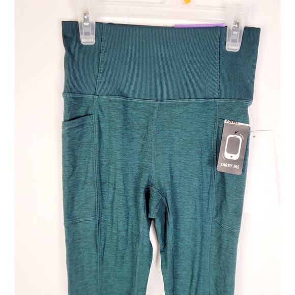 New X By Gottex Womens Premium Brushed Green Slimming Full Length Leggings - Picture 6 of 11